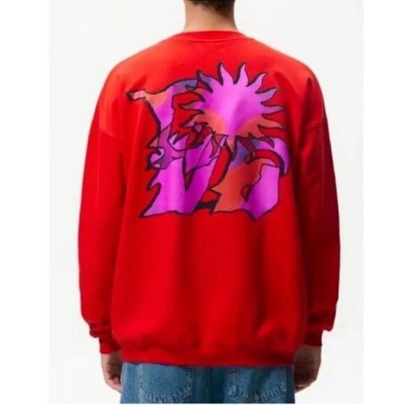 Zara Men's Orange Pullover Crewneck
Sweatshirt(Size Medium) - Picture 2 of 9